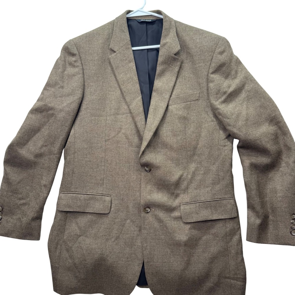 Jos. A. Bank Blazer Mens 44XL Traveler's Collection Brown Wool Professional